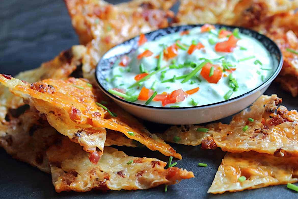 Cheese Bacon Nachos.