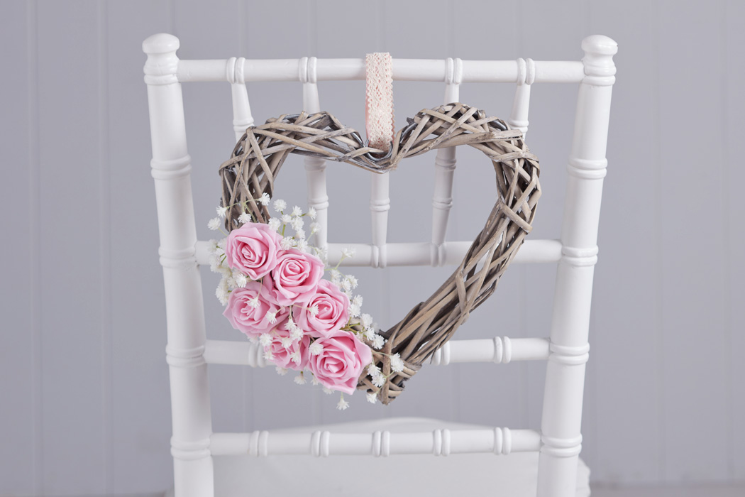 Floral Wicker Heart.