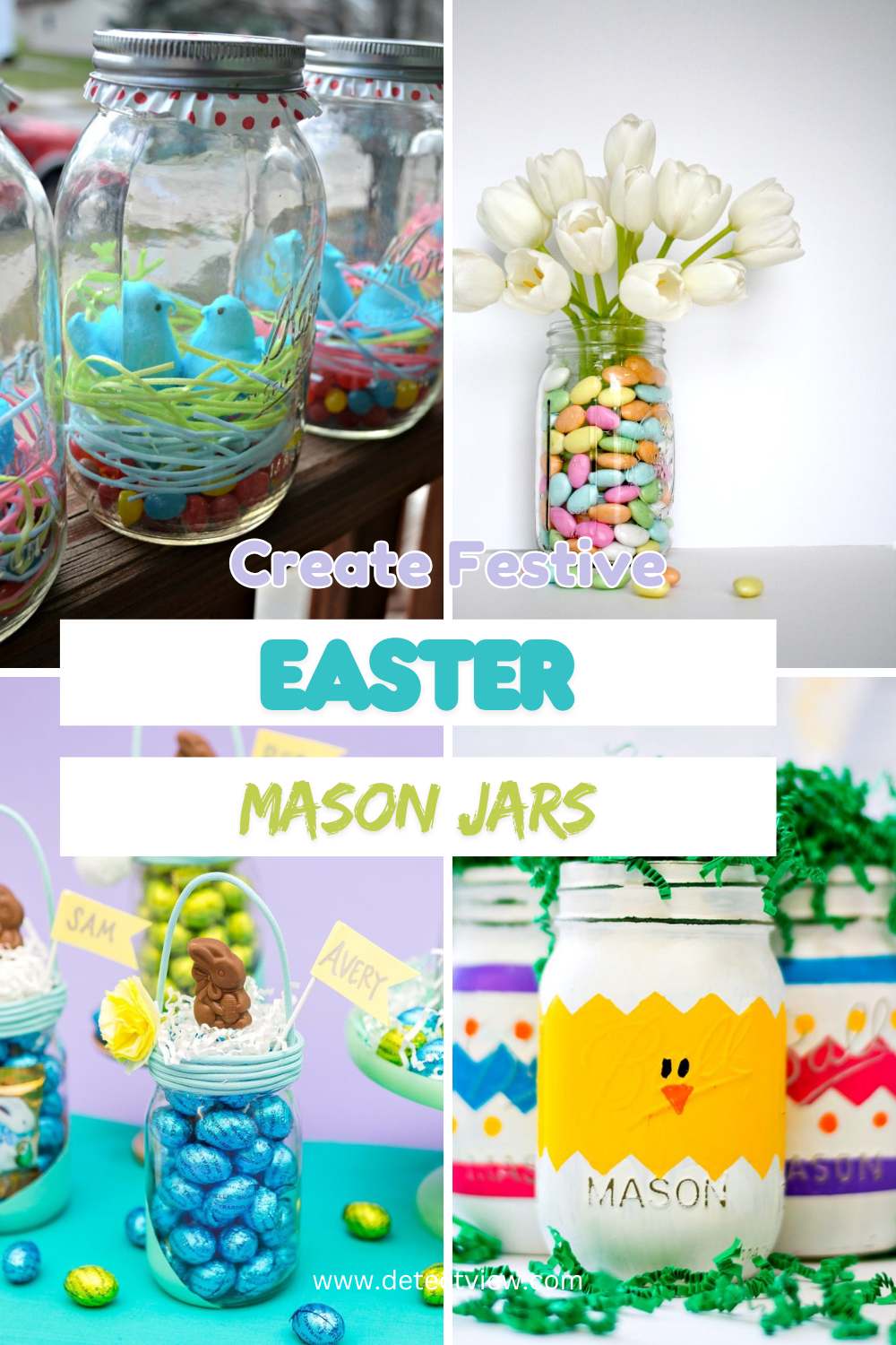 Festive Easter Mason Jars